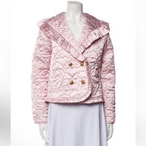 LoveShackFancy Blush Quilted Puffer Jacket